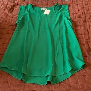 Pleione Kelly Green blouse. Size large. New with tags